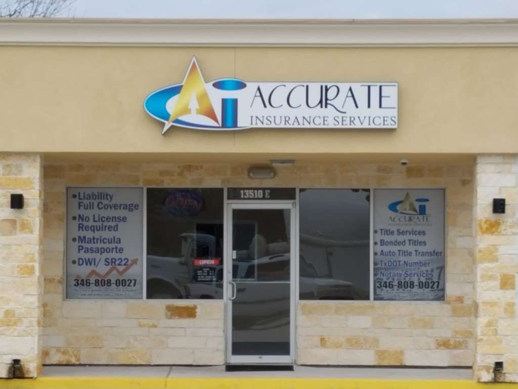 Accurate Insurance Services | 13510 Aldine Westfield Rd Suite E, Houston, TX 77039, USA | Phone: (346) 808-0027