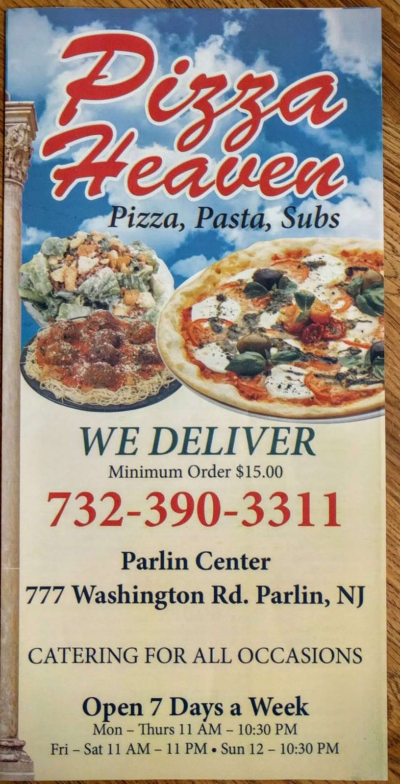 Pizza Heaven | 777 Washington Rd, Parlin, NJ 08859, USA | Phone: (732) 390-3311
