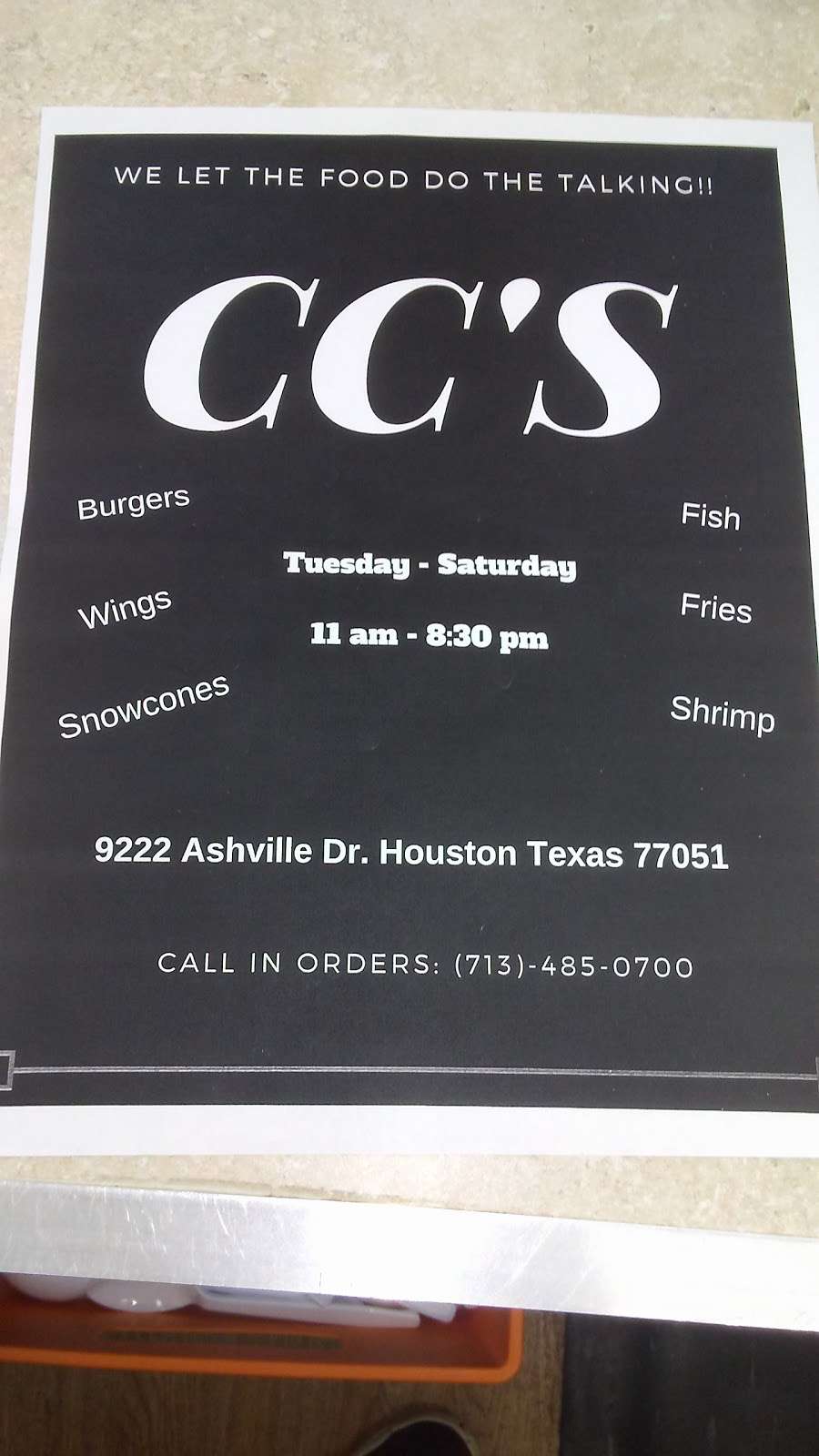 CCS | 3202, 9222 Ashville Dr, Houston, TX 77051, USA | Phone: (713) 485-0700