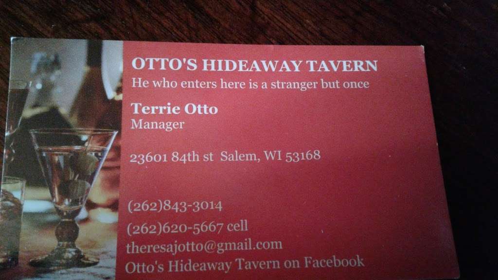 The Hideaway Tavern | 23601 84th St, Salem, WI 53168, USA | Phone: (262) 843-3014