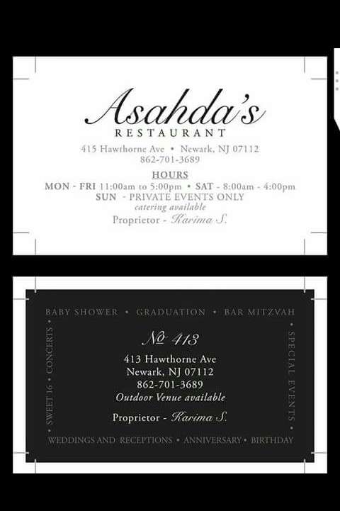 Ashadas | 415 Hawthorne Ave, Newark, NJ 07112, USA