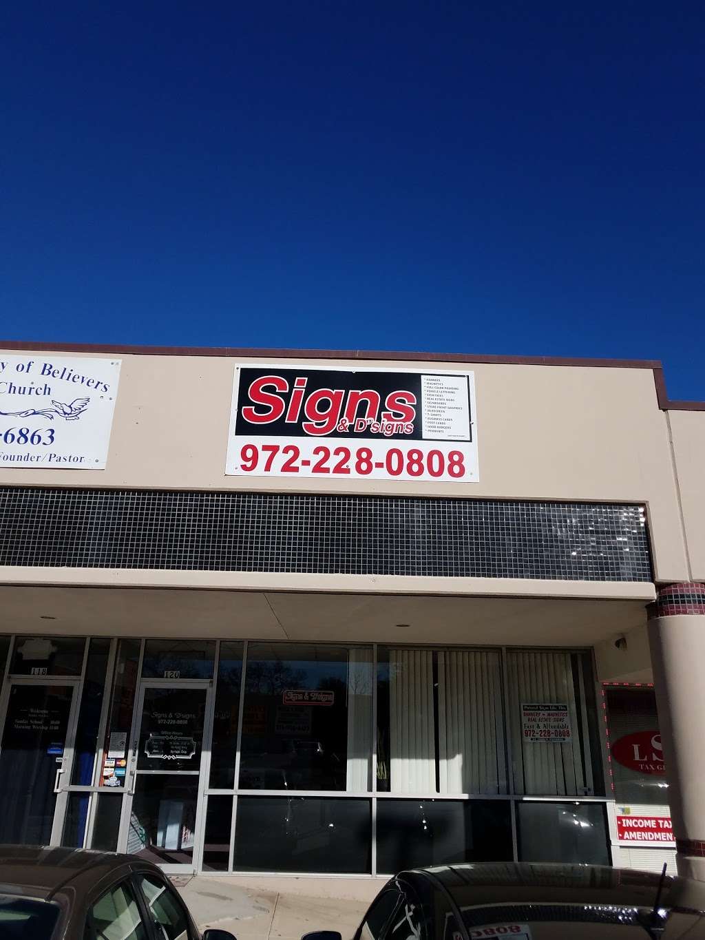 Signs & DSigns | 1223 E Belt Line Rd #120, DeSoto, TX 75115, USA | Phone: (972) 228-0808