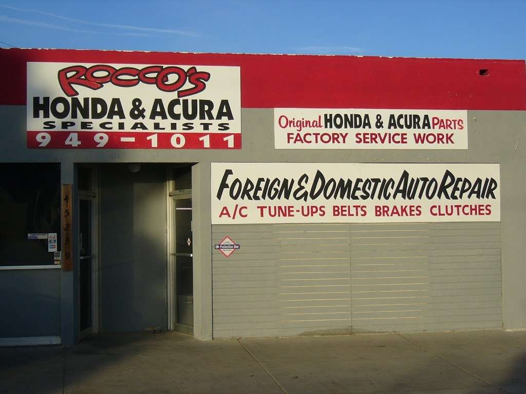 Roccos Honda & Acura Specialists | 45239 Division St, Lancaster, CA 93535 | Phone: (661) 728-1514