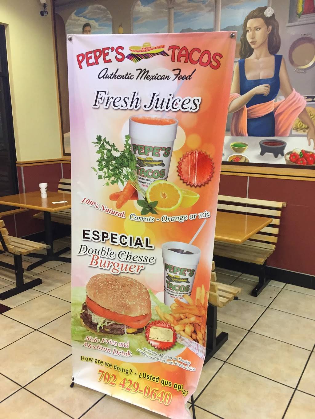 Pepes Tacos Rainbow | 4190 S Rainbow Blvd, Las Vegas, NV 89103, USA | Phone: (702) 676-2003