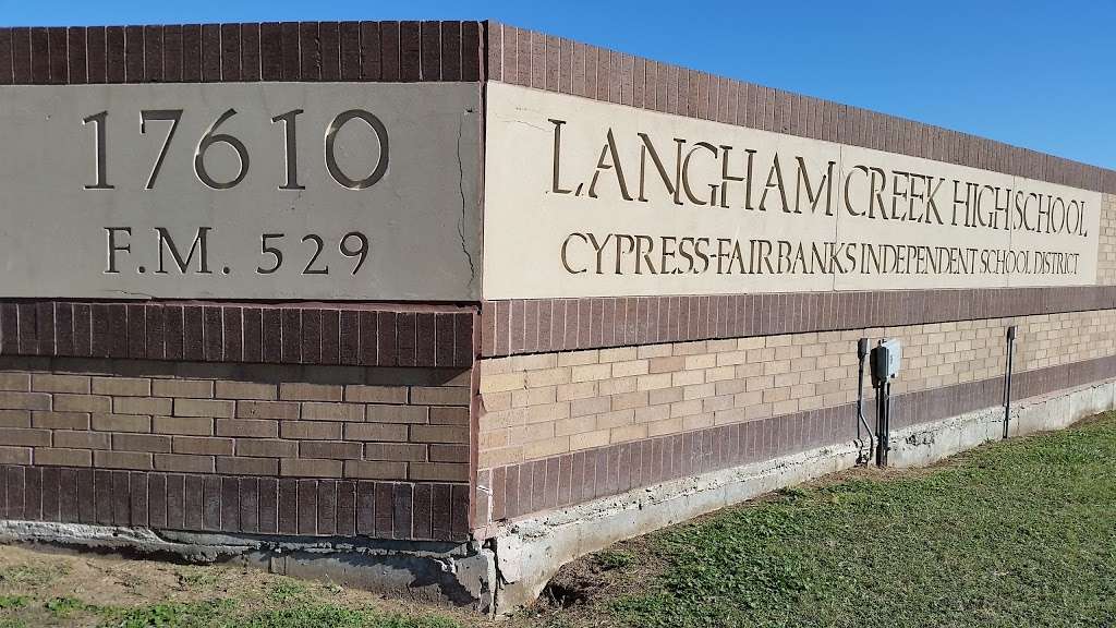 Langham Creek High School | 17610 Farm to Market Rd 529, Houston, TX 77095 | Phone: (281) 463-5400