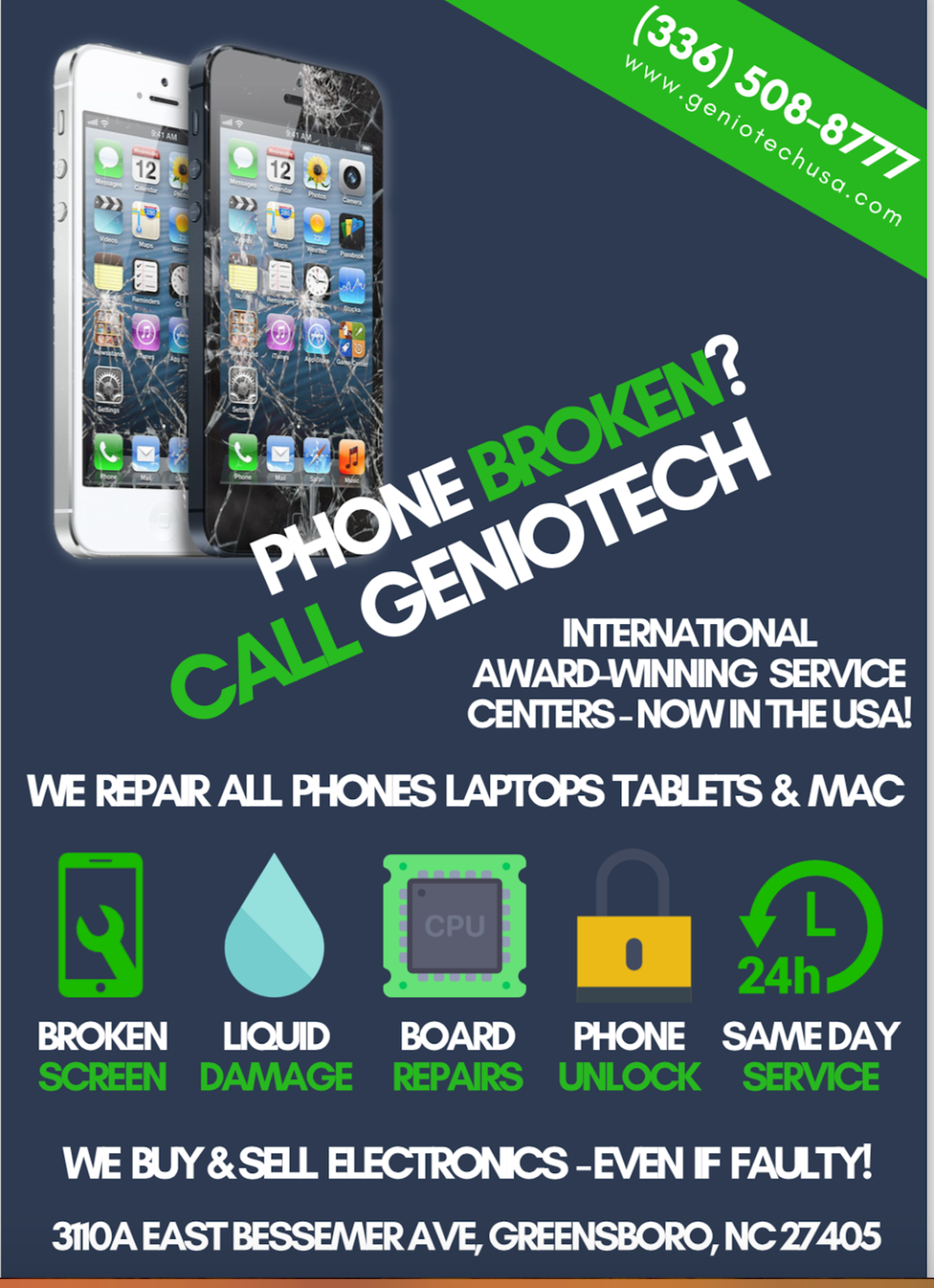 Genio Tech Greensboro | 844 Winston St, Greensboro, NC 27405 | Phone: (336) 508-8777