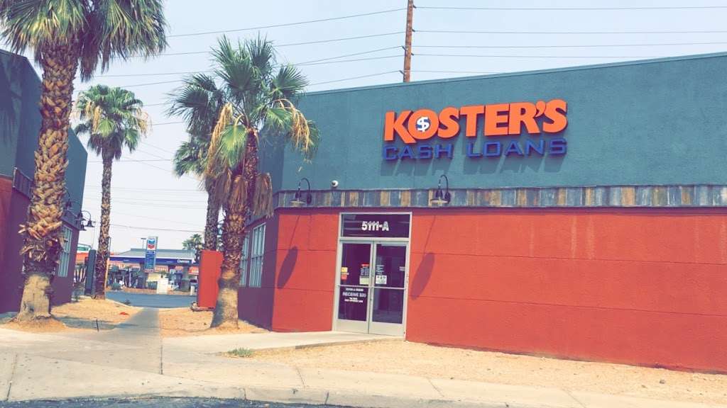 Kosters Cash Loans | 5111 E Charleston Blvd # A, Las Vegas, NV 89142 | Phone: (702) 641-1777