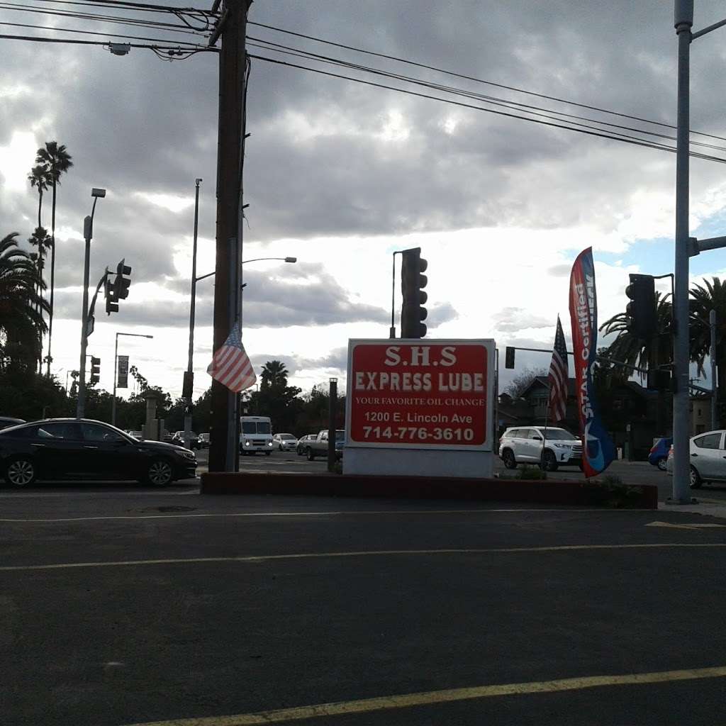 S.H.S. Express Lube | 1200 E Lincoln Ave, Anaheim, CA 92805 | Phone: (714) 776-3610