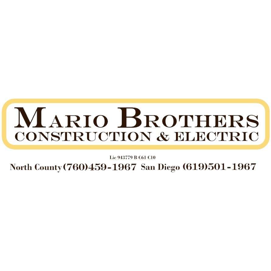 Mario Brothers Construction & Electric | 4350 Nautilus Way UNIT 1, Oceanside, CA 92056, USA | Phone: (760) 459-1967