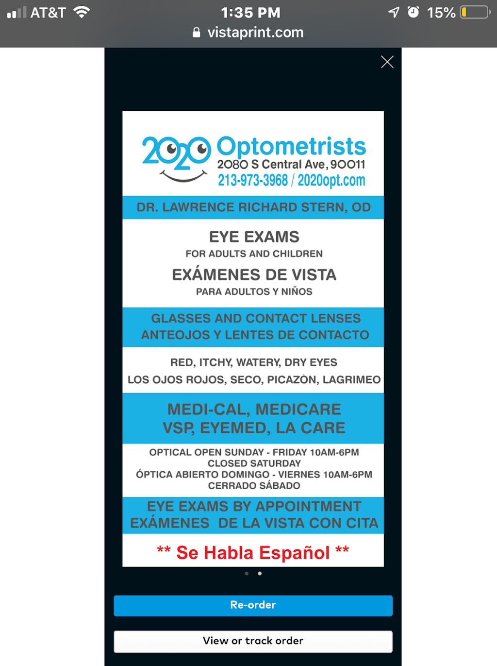 2020 Optometrists | 2080 S Central Ave, Los Angeles, CA 90011, USA | Phone: (213) 973-3968