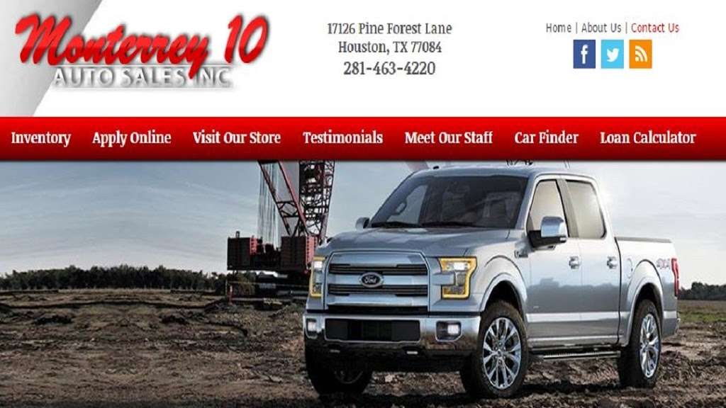 Monterrey 10 Auto Sales Inc. | 17126 Pine Forest Ln, Houston, TX 77084, USA | Phone: (281) 463-4220