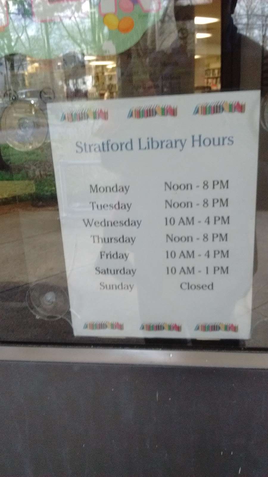 Stratford Borough Library | 303 Union Ave, Stratford, NJ 08084, USA | Phone: (856) 783-0602
