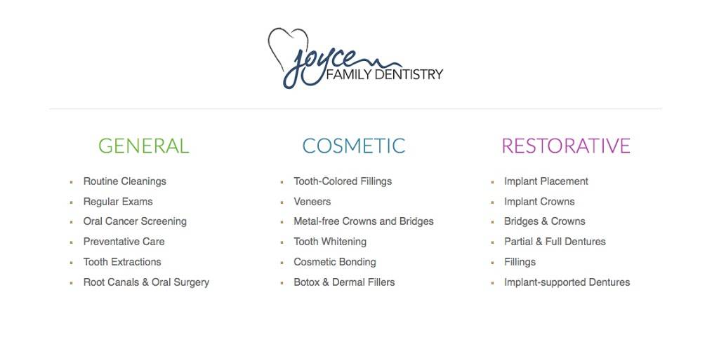 Joyce Family Dentistry | 6025 N Green Bay Ave, Glendale, WI 53209, USA | Phone: (414) 228-3000