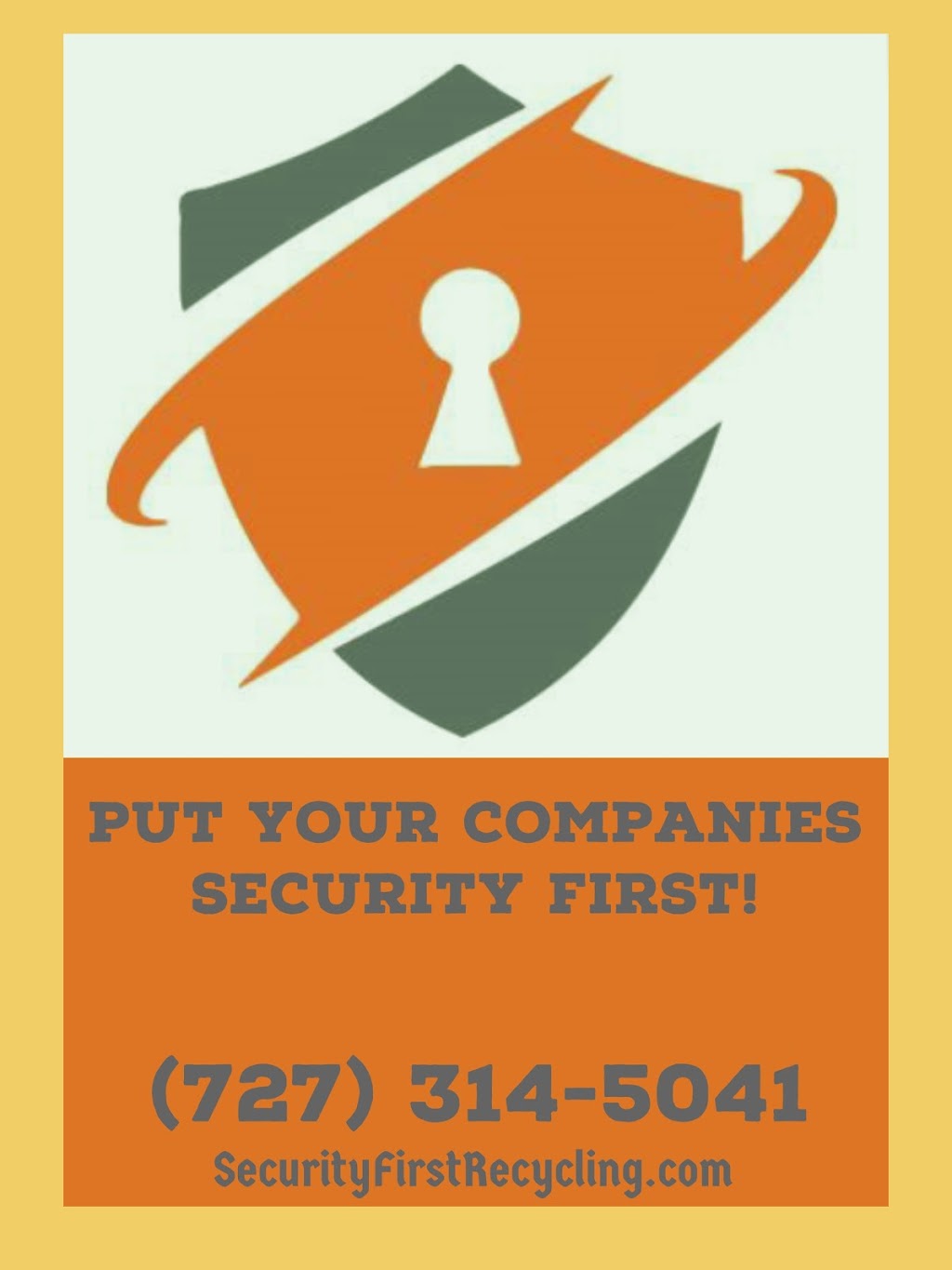 Security First Recycling | 4770 110th Ave N #2, Clearwater, FL 33762, USA | Phone: (727) 314-5041