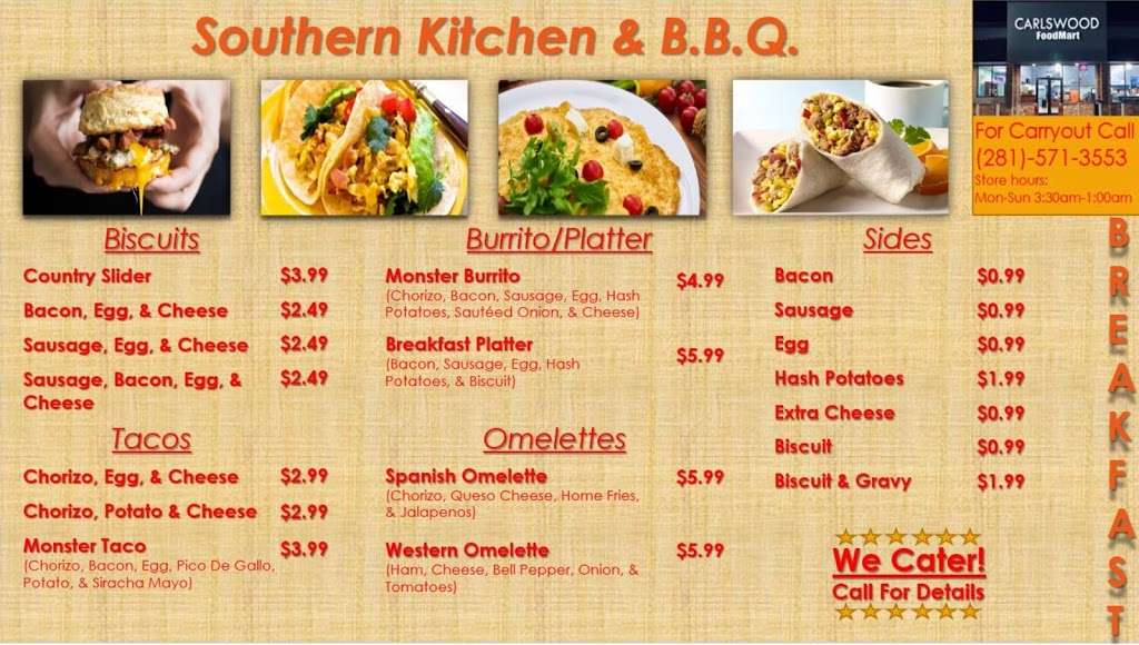 Southern Kitchen & B.B.Q. | 2232 S Farm-to-Market 565 Rd, Baytown, TX 77523, USA | Phone: (281) 571-3553