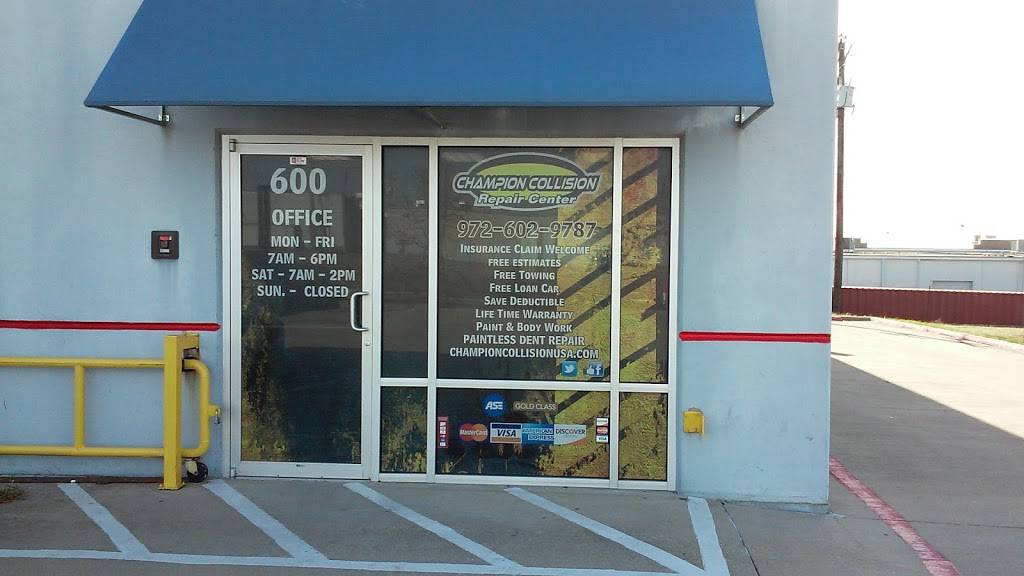 Champion Collision Repair Center | 3015 Eagle Dr #600, Grand Prairie, TX 75052, USA | Phone: (972) 602-9787