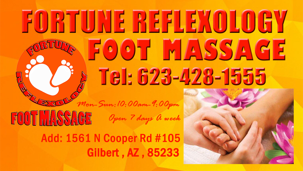 Fortune Reflexology & Massage | 1561 N Cooper Rd #105, Gilbert, AZ 85233, USA | Phone: (623) 428-1555