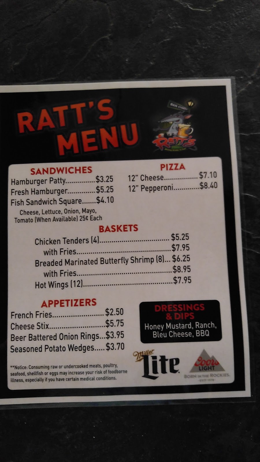 Ratts | 1811, 604 Main St, McSherrystown, PA 17344, USA | Phone: (717) 797-4180