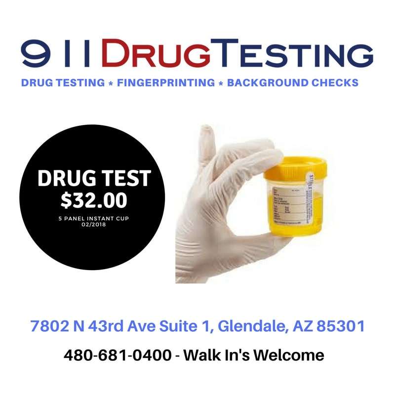 911 Drug Testing & Fingerprinting Glendale | 7802 N 43rd Ave #1, Glendale, AZ 85301, USA | Phone: (480) 681-0400