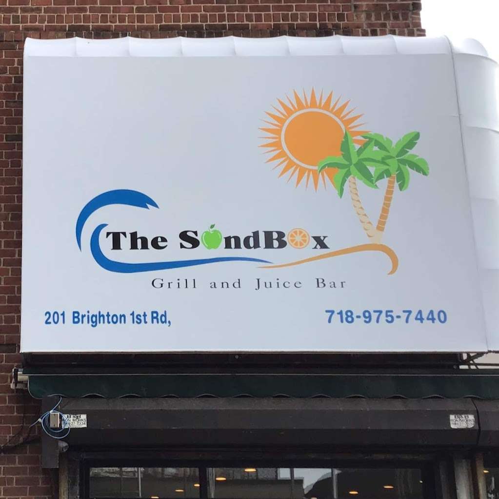 The Sandbox Grill and Juice Bar | 201 Brighton 1st Rd, Brooklyn, NY 11235, USA | Phone: (718) 975-7440