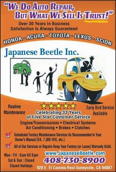 Japanese Beetle Inc | 928 E El Camino Real, Sunnyvale, CA 94087, USA | Phone: (408) 730-8900