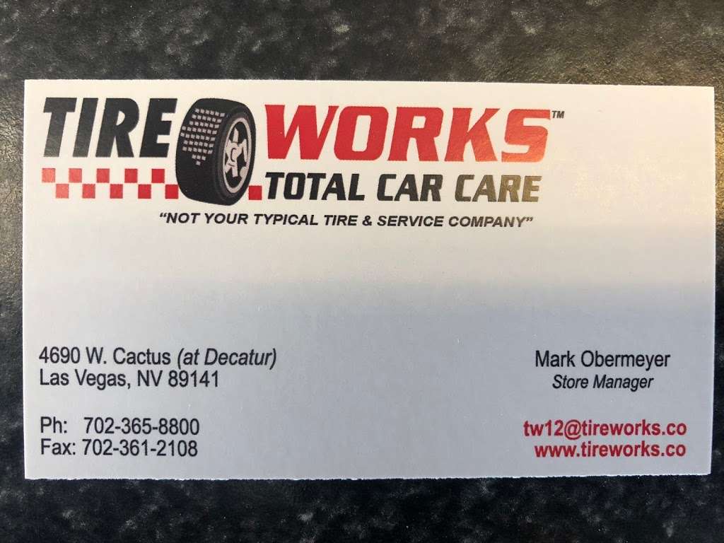 Tire Works | 4690 W Cactus Ave, Las Vegas, NV 89141, USA | Phone: (702) 365-8800