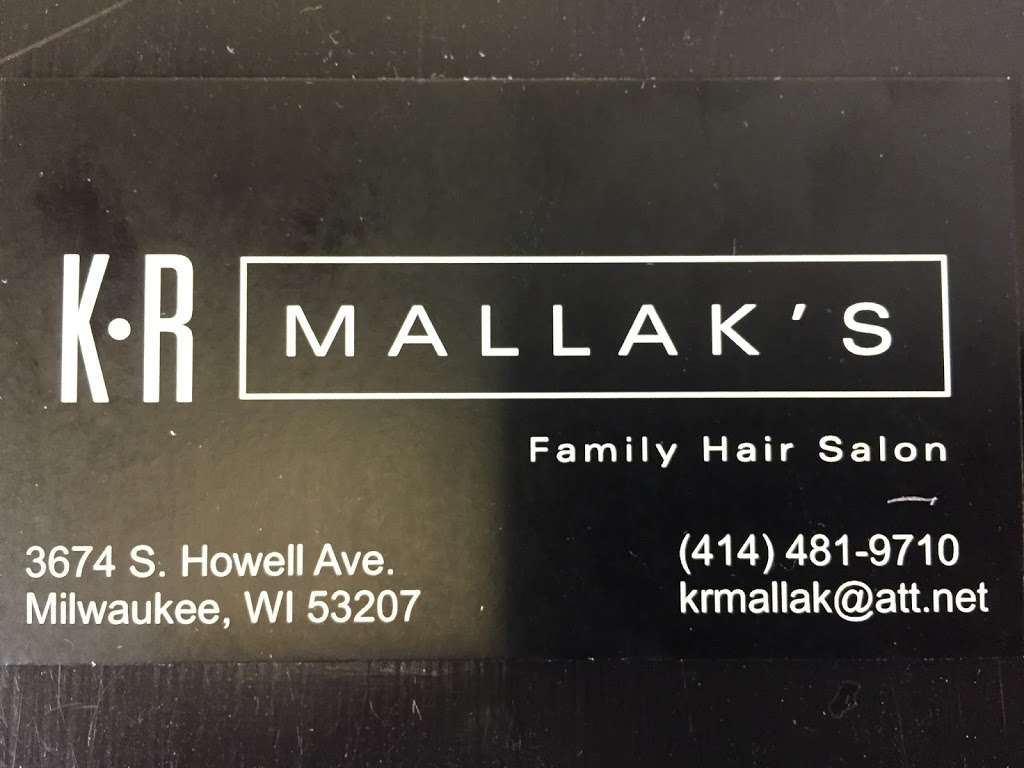 K R Mallaks Family Hair Design | 3674 S Howell Ave, Milwaukee, WI 53207, USA | Phone: (414) 481-9710