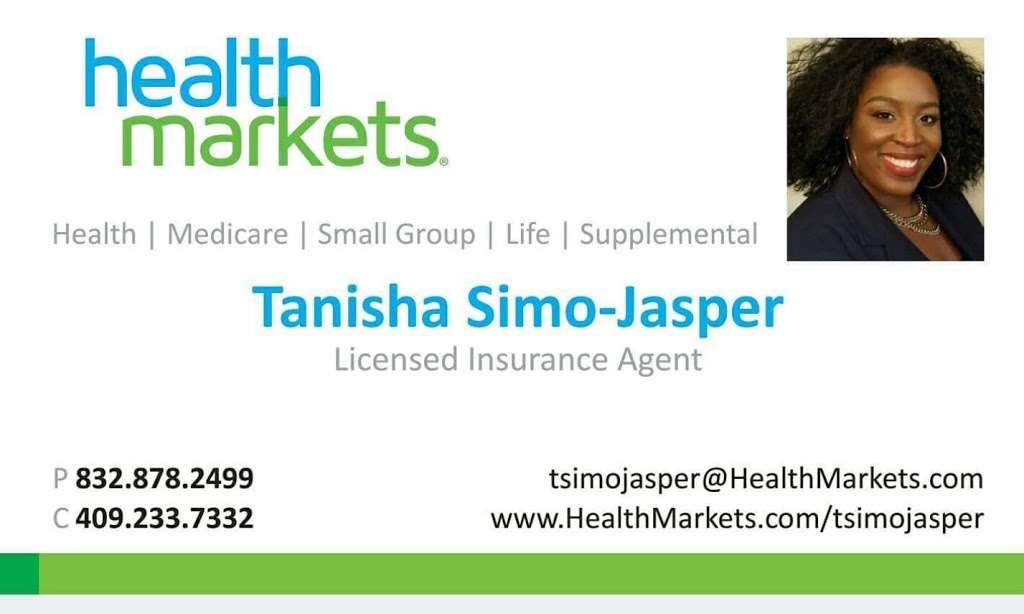 HealthMarkets Insurance Agency- Tanisha Simo-Jasper | 16103 W Little York Rd suite h, Houston, TX 77084, USA | Phone: (409) 233-7332