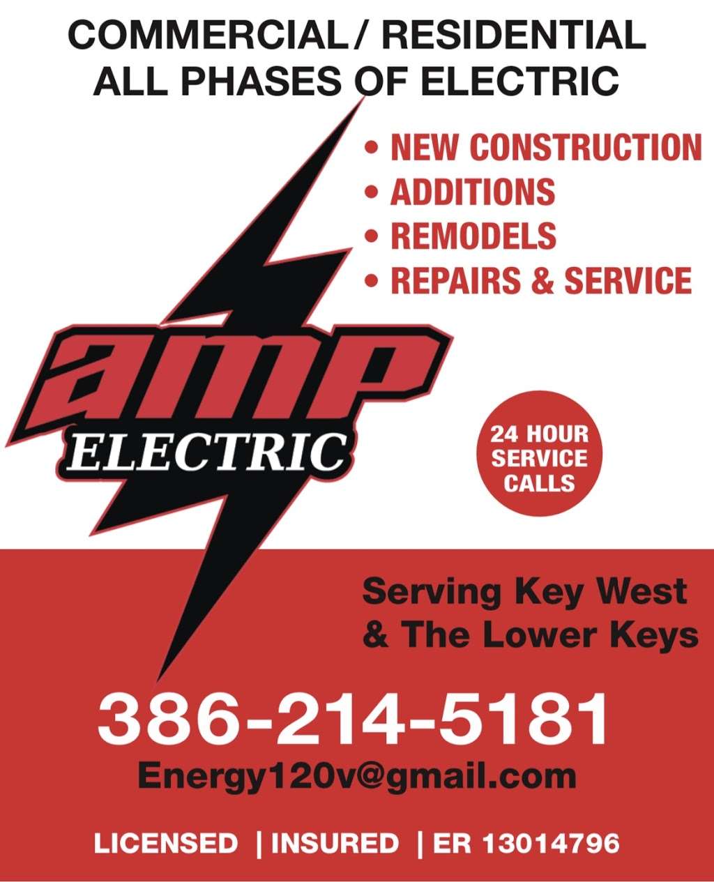 Amp Electric | 77 Woodview Dr, Port Orange, FL 32129, USA | Phone: (386) 214-5181