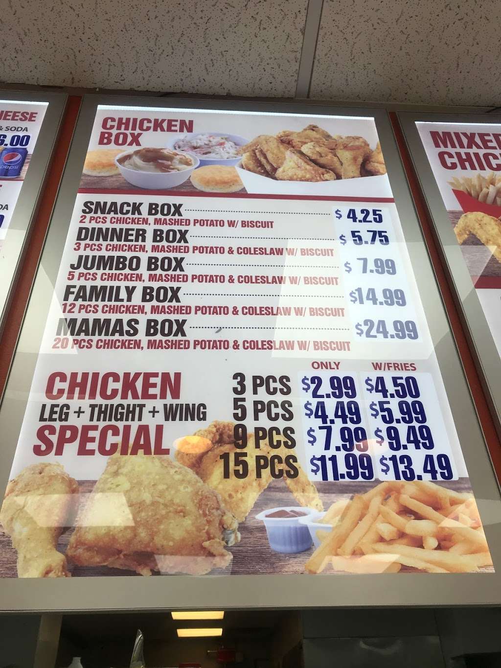 Mama’s fried chicken | 195-29 Jamaica Ave, Hollis, NY 11423, USA | Phone: (718) 481-3931