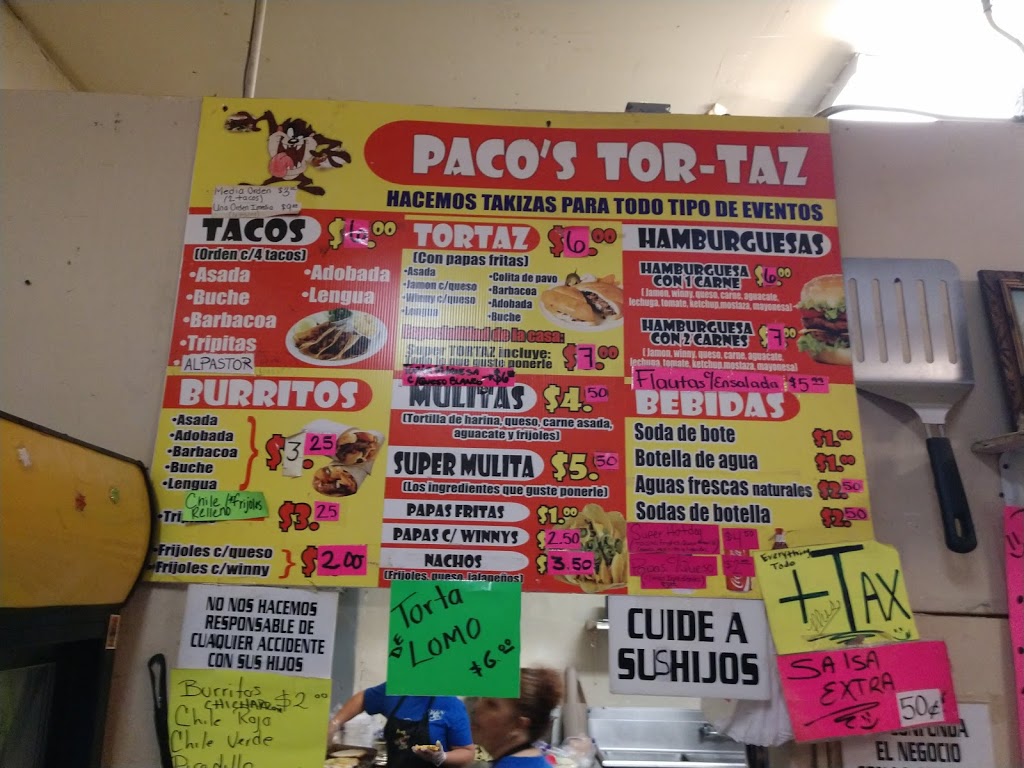 Paco’s Tortaz | 7130 Doniphan Dr ste e, Canutillo, TX 79835, USA | Phone: (915) 892-3006