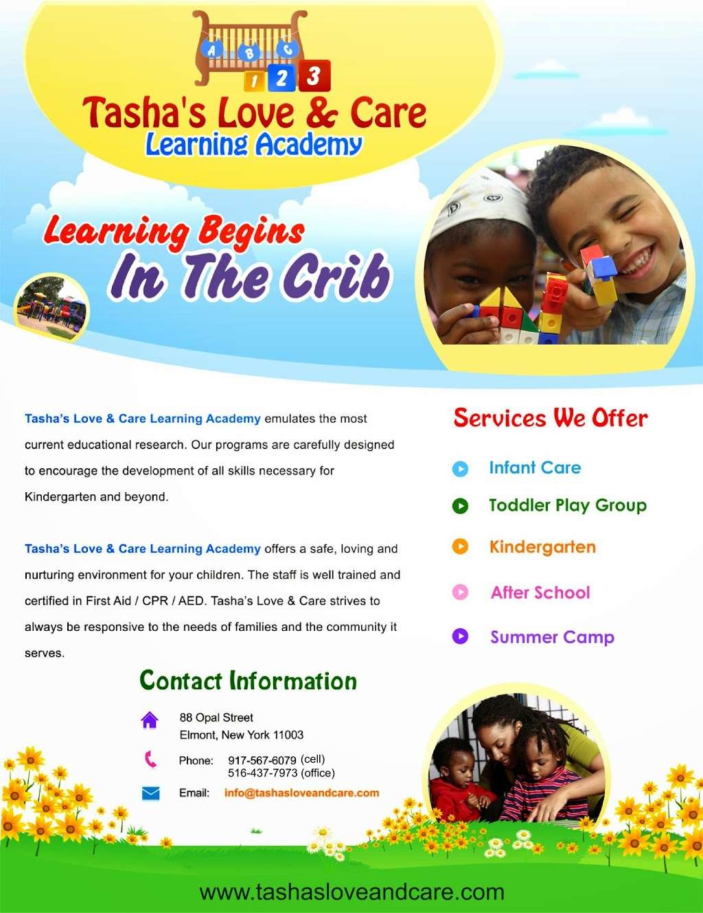 Tashas Love & Care Learning Academy | 88 Opal St, Elmont, NY 11003, USA | Phone: (917) 567-6079