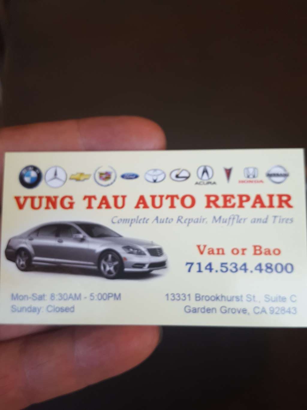 Vung Tau Auto Repair Muffler & Tire | 13331 Brookhurst St c, Garden Grove, CA 92843, USA | Phone: (714) 534-4800