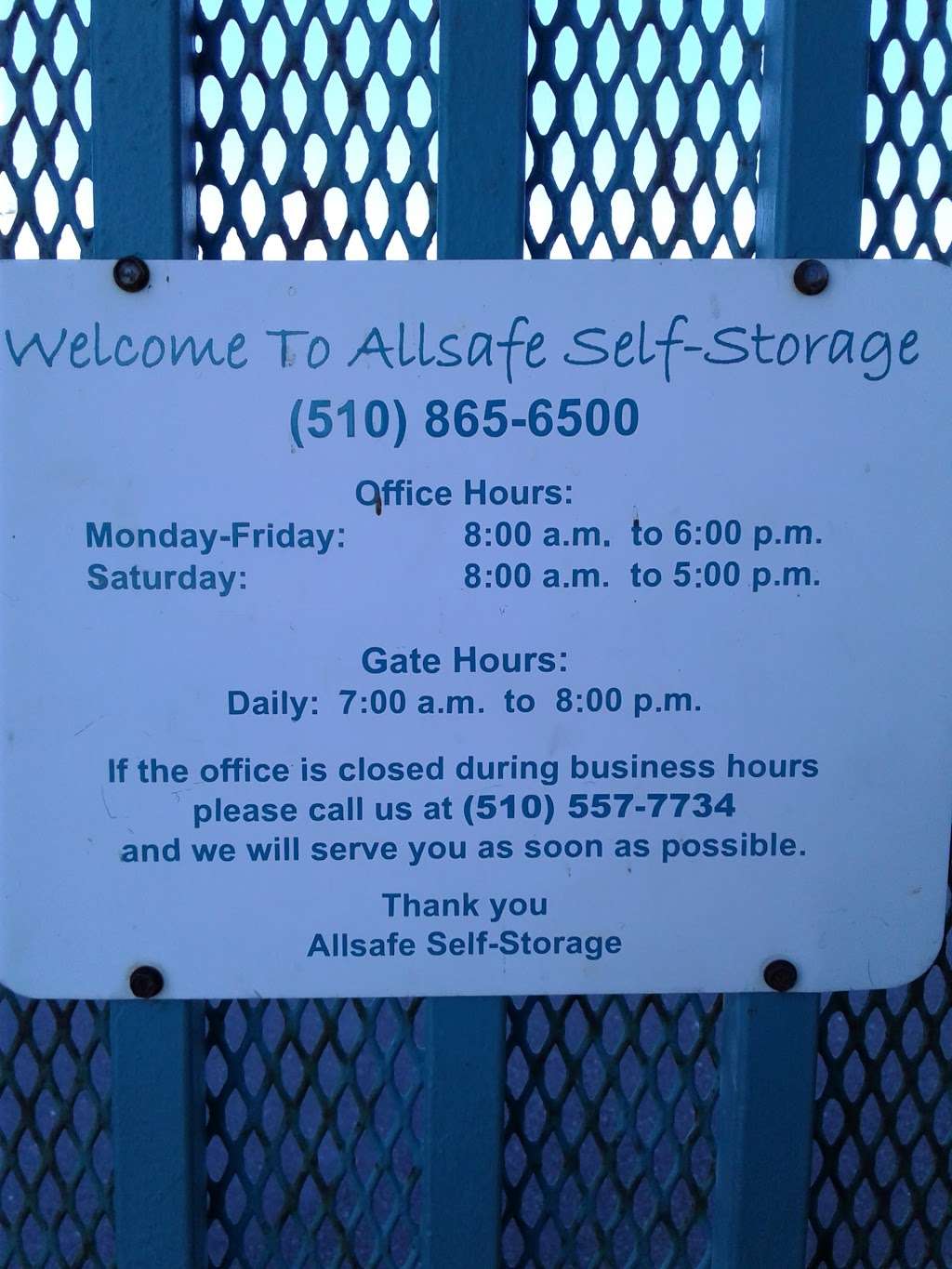 Allsafe Self Storage | 1 Singleton Ave, Alameda, CA 94501 | Phone: (510) 694-2818