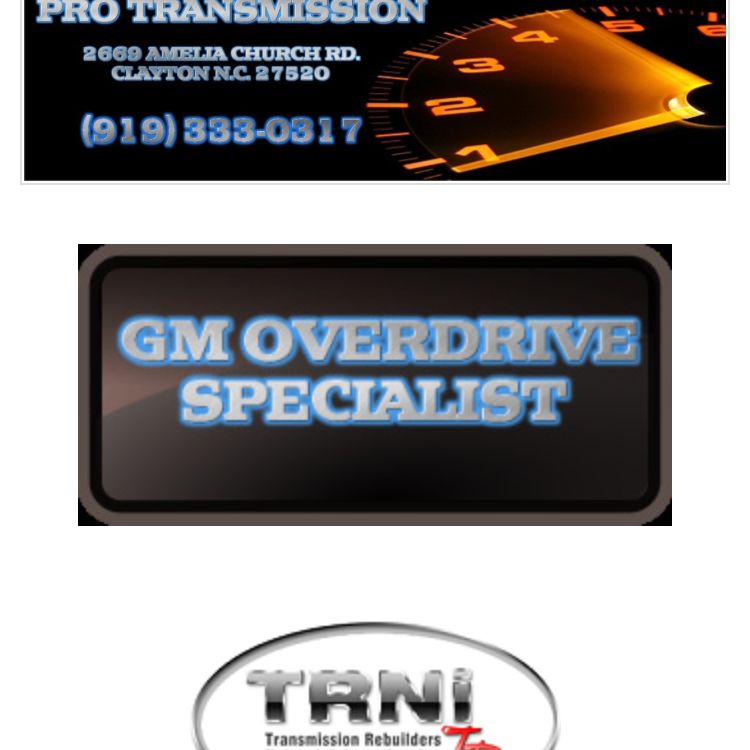 Pro Transmission | 2669 Amelia Church Rd, Clayton, NC 27520, USA | Phone: (919) 333-0317