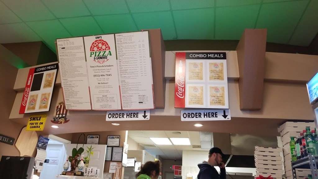 Tonys Pizza & Grinders | 10330 Blackhawk Blvd, Houston, TX 77089, USA | Phone: (832) 406-7045