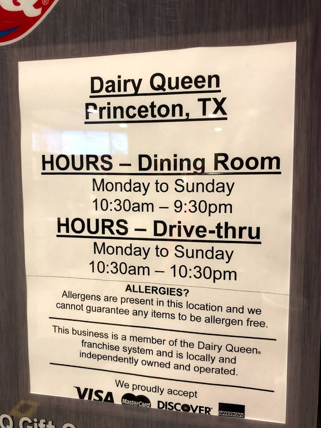 Dairy Queen Store | 837 W Princeton Dr, Princeton, TX 75407 | Phone: (972) 736-0001