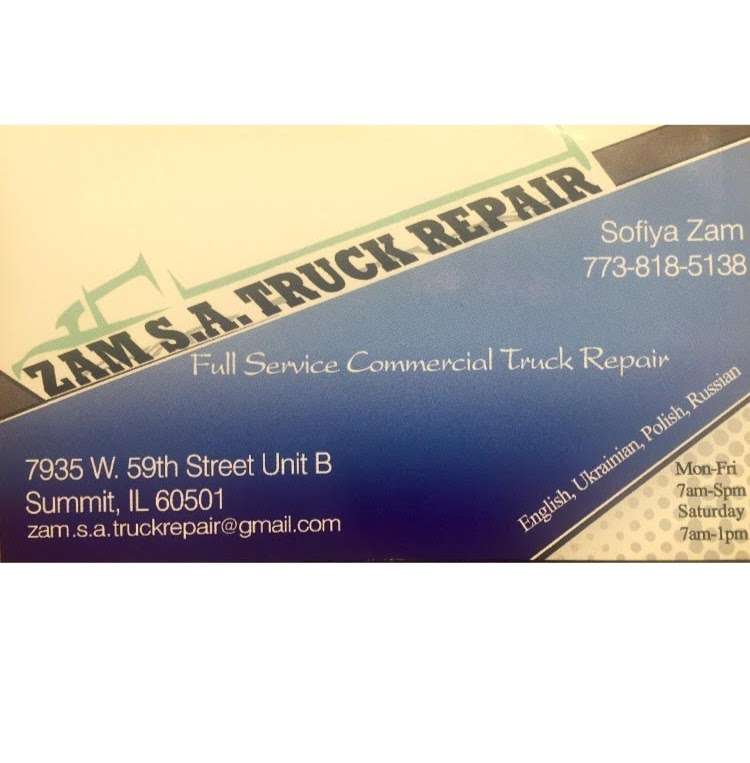 Zam S.A. Truck Repair Inc | 7935 W. 59th St b, Summit, IL 60501, USA | Phone: (773) 818-5138