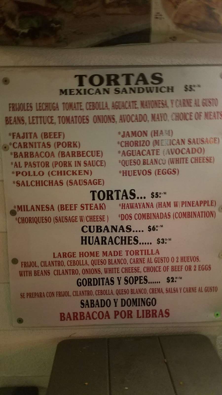 Dannys Tortas Y Tacos | 3736 Marvin D Love Fwy, Dallas, TX 75224 | Phone: (214) 375-2860