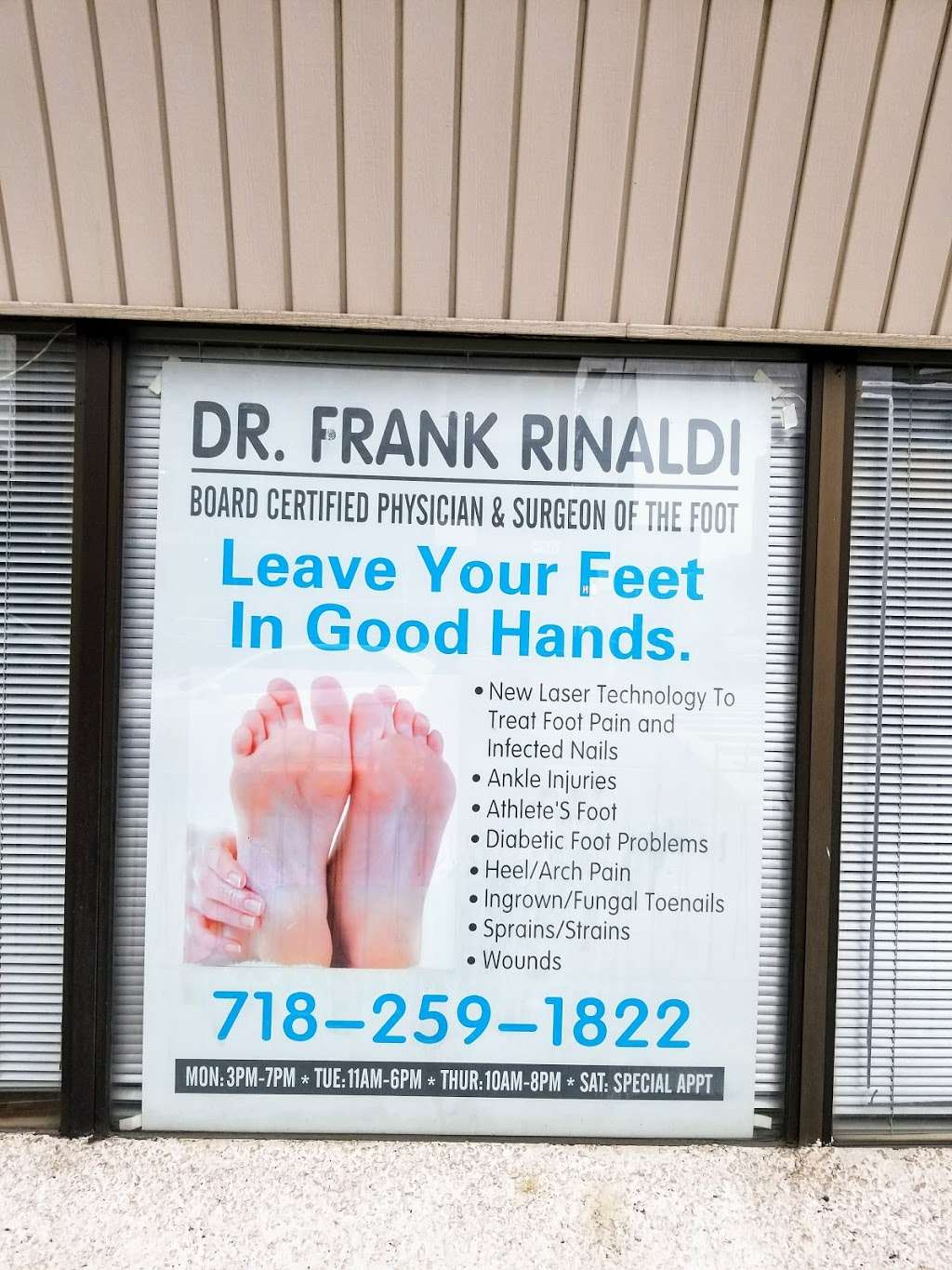 Frank T Rinaldi Pc: Rinaldi Frank T DPM | 1721 86th St, Brooklyn, NY 11214, USA | Phone: (718) 259-1822