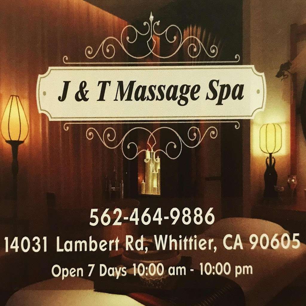 J&T Massage Spa | 14031 Lambert Rd, Whittier, CA 90605 | Phone: (562) 464-9886