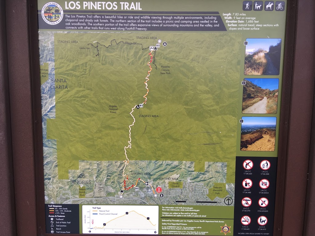 Los Pinetos TrailHead | 16097 Saranac Ln, Sylmar, CA 91342, USA | Phone: (626) 588-5364