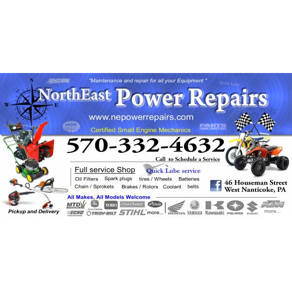 Northeast Power Repairs ATV Motorcycle Lawnmowers & Equipment | 46 Houseman St, Nanticoke, PA 18634, USA | Phone: (570) 332-4632