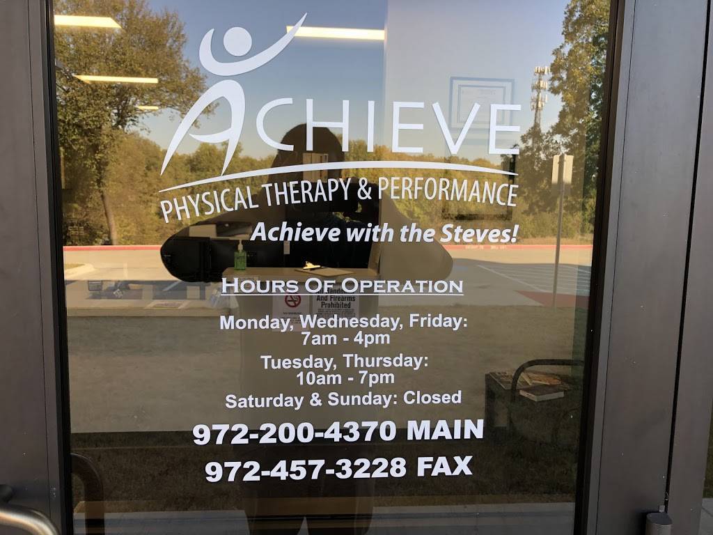 Achieve Physical Therapy and Performance | 631 W, FM 544 Ste 200, Murphy, TX 75094, USA | Phone: (972) 200-4370