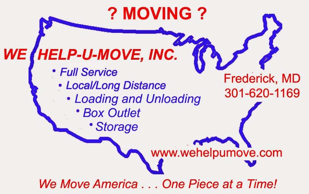 We Help-U-Move | 8042 Reichs Ford Rd, Frederick, MD 21704, USA | Phone: (301) 620-1169