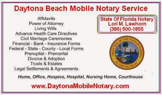 Florida Mobile Notary | 837 Pinewood St, Daytona Beach, FL 32117, USA | Phone: (386) 500-1855