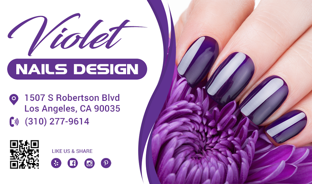 Violet Nails Design | 1507 S Robertson Blvd, Los Angeles, CA 90035, USA | Phone: (310) 277-9614