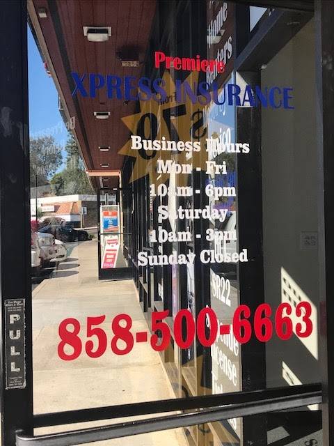 Premiere Xpress Insurance Services | 7016 University Ave, La Mesa, CA 91942, USA | Phone: (858) 500-6663