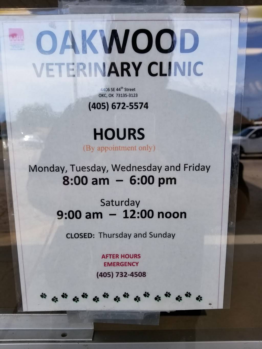 Oakwood Veterinary Clinic | 4406 SE 44th St, Oklahoma City, OK 73135, USA | Phone: (405) 672-5574