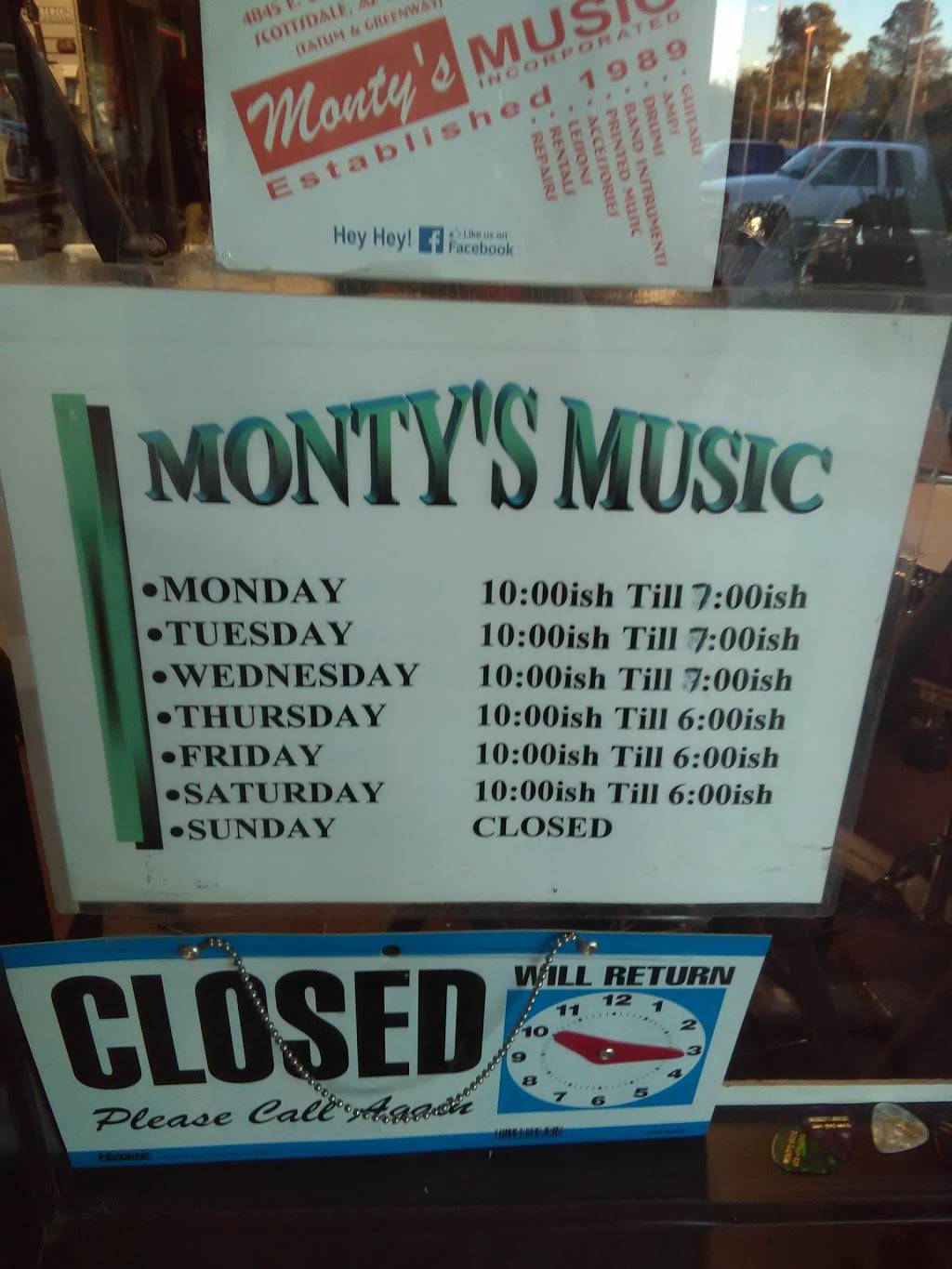 Montys Music | 4845 E Greenway Rd, Scottsdale, AZ 85254, USA | Phone: (602) 494-0036